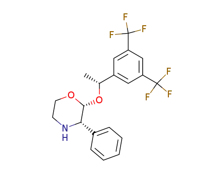 Molecular Structure of 171338-33-3 (Morpholine, 2-[(1R)-1-[3,5-bis(trifluoromethyl)phenyl]ethoxy]-3-phenyl-,
(2R,3S)-)