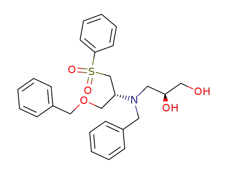(S)-3-[((R)-2-Benzenesulfonyl-1-benzyloxymethyl-ethyl)-benzyl-amino]-propane-1,2-diol