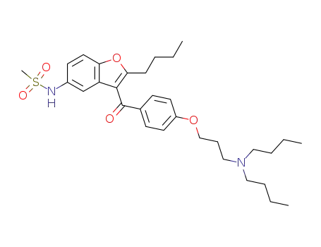 Methanesulfonamide,N-[2-butyl-3-[4-[3-(dibutylamino)propoxy]benzoyl]-5-benzofuranyl]-