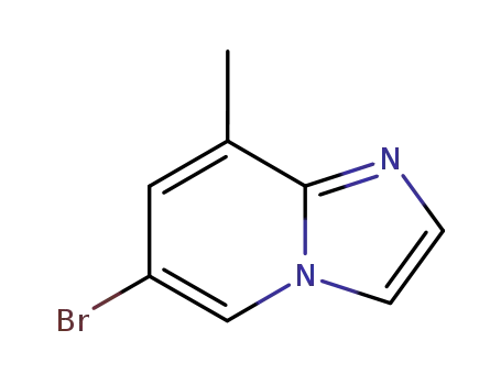 Molecular Structure of 217435-65-9 (Imidazo[1,2-a]pyridine, 6-bromo-8-methyl-)