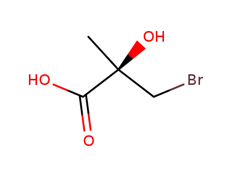 Molecular Structure of 261904-39-6 ((2R)-3-Bromo-2-hydroxy-2-methylpropanoic acid)