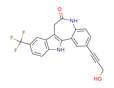 2-(3-hydroxy-prop-1-ynyl)-9-trifluoromethyl-5,12-dihydro-7H-benzo[2,3]azepino[4,5-b]indol-6-one