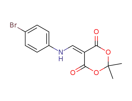 Molecular Structure of 187278-01-9 (5-[(4-Bromophenylamino)methylene]-2,2-dimethyl-1,3-dioxane-4,6-dione ,98%)