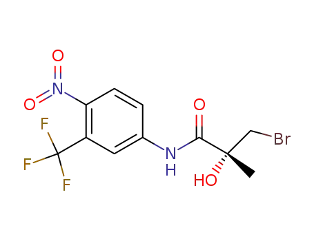 Molecular Structure of 206193-18-2 ((2R)-3-Bromo-2-hydroxy-2-methyl-N-[4-nitro-3-(trifluoromethyl)phenyl]propanamide)