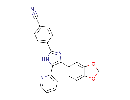 4-(4-Benzo[1,3]dioxol-5-yl-5-pyridin-2-yl-1H-imidazol-2-yl)benzonitrile