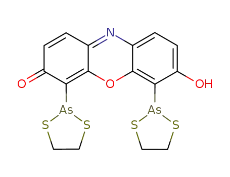3H-Phenoxazin-3-one, 4,6-di-1,3,2-dithiarsolan-2-yl-7-hydroxy-