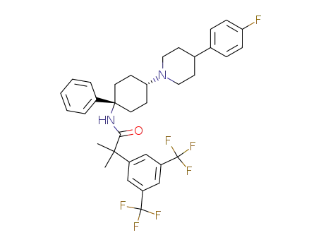 2-(3,5-bis-trifluoromethyl-phenyl)-N-{4-[4-(4-fluoro-phenyl)-piperidin-1-yl]-1-phenyl-cyclohexyl}-isobutyramide
