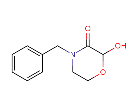 Molecular Structure of 287930-73-8 (4-BENZYL-2-HYDROXY-MORPHOLIN-3-ONE)
