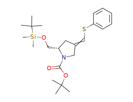 (S)-2-tert-butyldimethylsilyloxymethyl-N-tert-butyloxycarbonyl-4-(phenylthio)methylenepyrrolidine