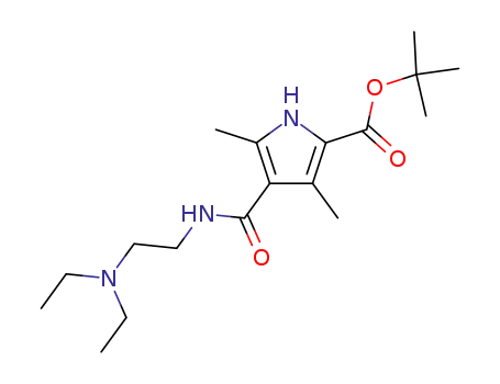 Molecular Structure of 590424-04-7 (4-[[[2-(Diethylamino)ethyl]amino]carbonyl]-3,5-dimethyl-1H-pyrrole-2-carboxylic acid tert-butyl ester)
