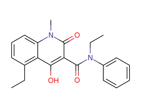 N-ethyl-N-phenyl-1,2-dihydro-4-hydroxy-5-ethyl-1-methyl-2-oxo-quinoline-3-carboxamide