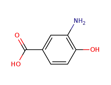 Molecular Structure of 1571-72-8 (3-Amino-4-hydroxybenzoic acid)