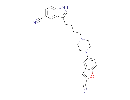3-{4-[4-(2-cyano-benzofuran-5-yl)-piperazin-1-yl]-butyl}-1H-indole-5-carbonitrile