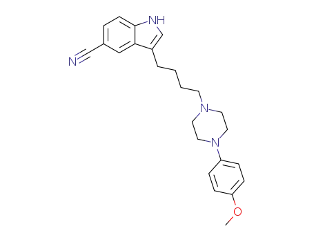 3-[4-(4-p-methoxyphenylpiperazino)butyl]-5-cyanoindole