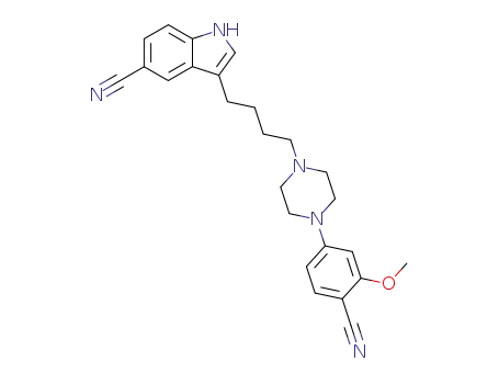3-{4-[4-(4-cyano-3-methoxy-phenyl)-piperazin-1-yl]-butyl}-1H-indole-5-carbonitrile