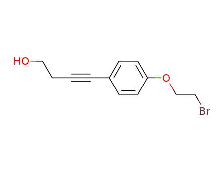 Molecular Structure of 299461-25-9 (3-Butyn-1-ol, 4-[4-(2-bromoethoxy)phenyl]-)