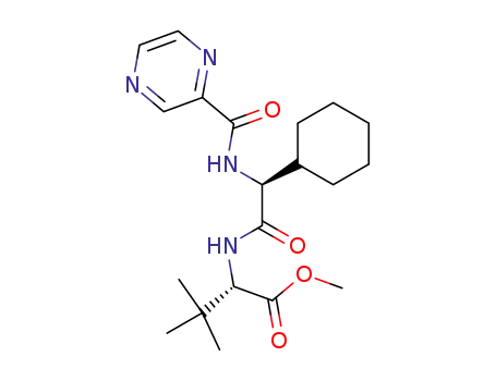 Molecular Structure of 402958-95-6 (L-Valine, (2S)-2-cyclohexyl-N-(2-pyrazinylcarbonyl)glycyl-3-Methyl-, Methyl ester)