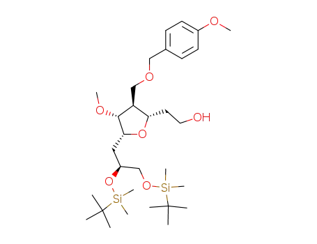 2-[(2S,3S,4R,5R)-5-[(S)-2,3-Bis-(tert-butyl-dimethyl-silanyloxy)-propyl]-4-methoxy-3-(4-methoxy-benzyloxymethyl)-tetrahydro-furan-2-yl]-ethanol