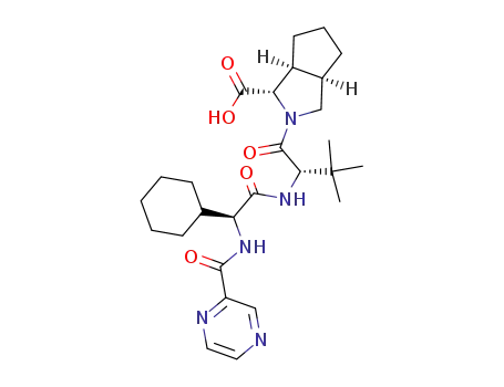 Cyclopenta[c]pyrrole-1-carboxylic acid, (2S)-2-cyclohexyl-N-(pyrazinylcarbonyl)glycyl-3-methyl-L-valyloctahydro-, (1S,3aR,6aS)-