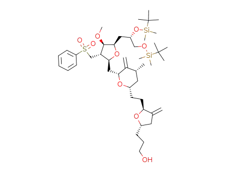 (2-Furanpropanol, 5-[2-[(2S,4R,6R)-6-[[(2S,3S,4R,5R)-5-[(2S)-2,3-bis[[(1,1-dimethylethyl)dimethylsilyl]oxy]propyl]tetrahydro-4-methoxy-3-[(phenylsulfonyl) methyl]-2-furanyl]methyl]tetrahydro-4-methyl-