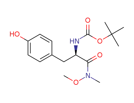Molecular Structure of 929872-80-0 (N-Boc-D-tyrosine N'-methoxy-N'-methylamide)