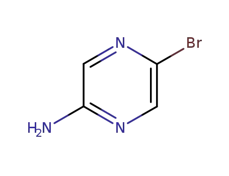 Molecular Structure of 59489-71-3 (2-Amino-5-bromopyrazine)
