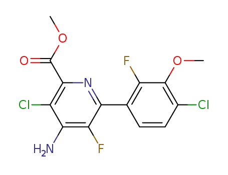 4-amino-3-chloro-6-(4-chloro-2-fluoro-3-methoxyphenyl)-5-fluoropyridine-2-carboxylic acid methyl ester