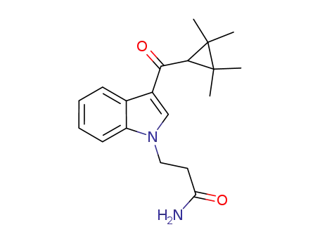 3-(3-(2,2,3,3-tetramethylcyclopropanecarbonyl)-1H-indol-1-yl)propanamide