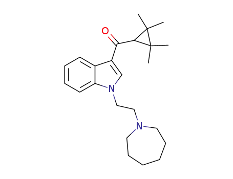 (1-(2-(azepan-1-yl)ethyl)-1H-indol-3-yl)(2,2,3,3-tetramethylcyclopropyl)methanone