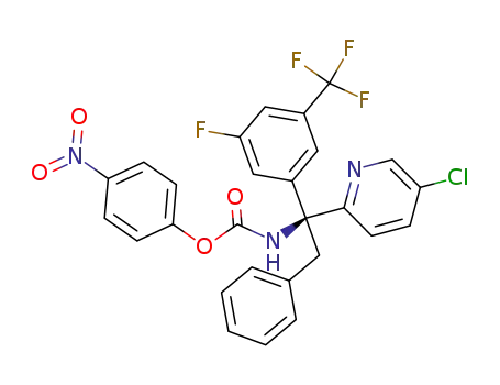 (S)-4-nitrophenyl 1-(5-chloropyridin-2-yl)-1-(3-fluoro-5-(trifluoromethyl)phenyl)-2-phenylethylcarbamate