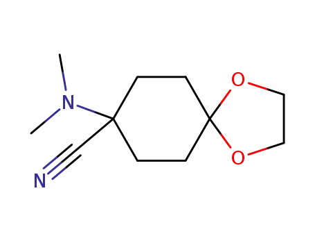 Molecular Structure of 65619-92-3 (8-DiMethylaMino-1,4-dioxaspiro[4.5]decan-8-carbonitrile)