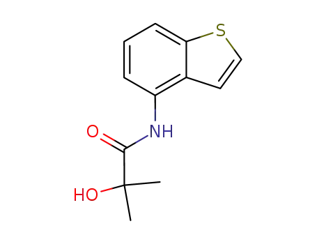 Molecular Structure of 62100-46-3 (Propanamide, N-benzo[b]thien-4-yl-2-hydroxy-2-methyl-)