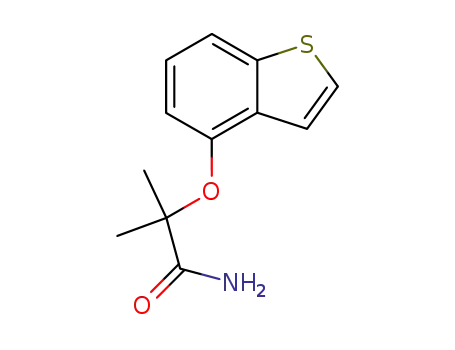 Molecular Structure of 62100-45-2 (Propanamide, 2-(benzo[b]thien-4-yloxy)-2-methyl-)