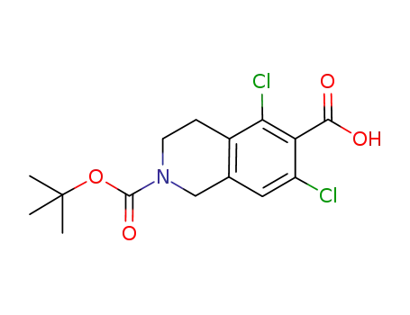 N-Boc-5,7-dichloro-1,2,3,4-tetrahydroisoquinoline-6-carboxylic acid cas no. 851784-82-2 98%