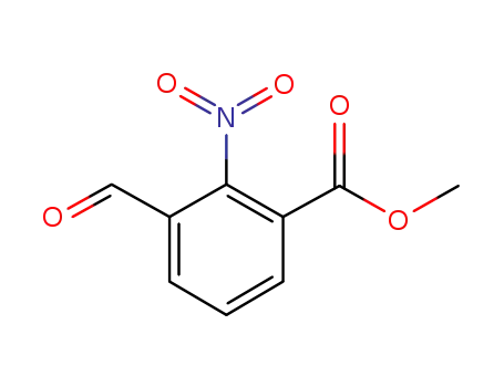 Molecular Structure of 138229-59-1 (3-Formyl-2-nitrobenzoic acid methyl ester)