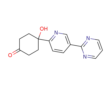 Molecular Structure of 857651-06-0 (4-hydroxy-4-(5-(pyrimidin-2-yl)pyridine-2-yl) cyclohexanone)