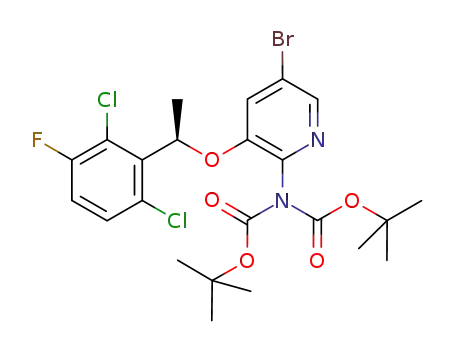 (R)-5-bromo-N,N-bis-(tert-butoxycarbonyl)-3-(1-(2,6-dichloro-3-fluorophenyl)ethoxy)pyridine-2-amine