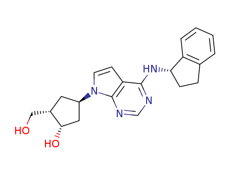 (1S,2S,4R)-4-[4-[[(1S)-2,3-Dihydro-1H-inden-1-yl]amino]-7H-pyrrolo[2,3-d]pyrimidin-7-yl]-2-hydroxycyclopentanemethanol