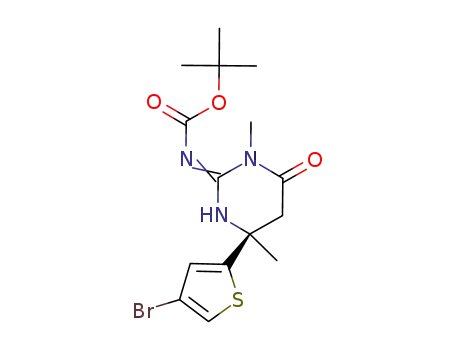 (S)-tert-butyl (4-(4-bromothiophen-2-yl)-1,4-dimethyl-6-oxotetrahydropyrimidin-2(1H)-ylidene)carbamate