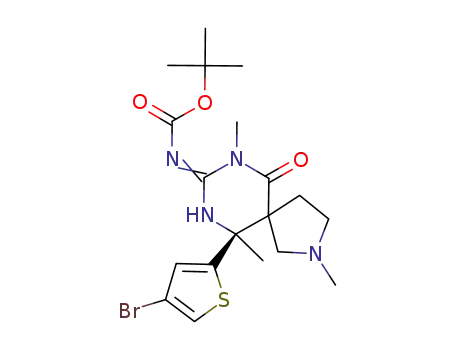 (R)-4-(3-bromothiophen-2-yl)-2-tert-butyloxycarbamimino-1,4-dimethyl-6-oxo-1,3,8-diazaspiro[5.5]decane-8-methyl