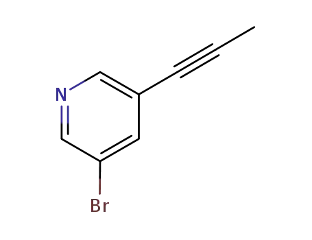 Molecular Structure of 917772-69-1 (3-bromo-5-(prop-1-ynyl)pyridine)