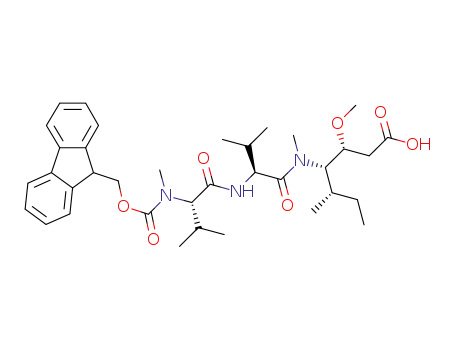(5S,8S,11S,12R)-11-((S)-sec-butyl)-1-(9H fluoren-9-yl)-5,8-diisopropyl-12-methoxy-4,10-dimethyl-3,6,9-trioxo-2-oxa-4,7,10-triazatetradecan-14-oic acid