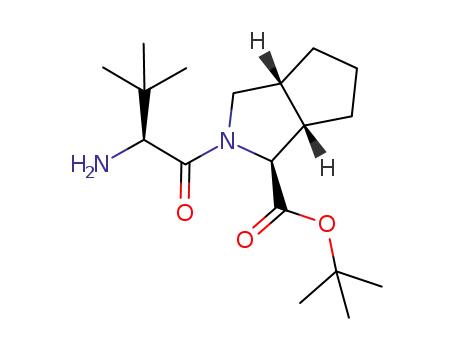 Molecular Structure of 926276-16-6 (Cyclopenta[c]pyrrole-1-carboxylic acid, 2-[(2S)-2-aMino-3,3-diMethyl-1-oxobutyl]octahydro-, 1,1-diMethylethyl ester, (1S,3aR,6aS)-)