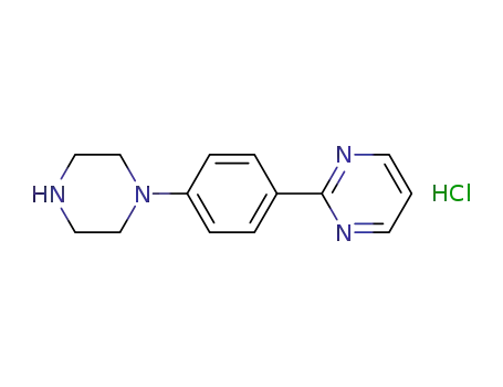 Molecular Structure of 1056624-11-3 (2-(4-(piperazin-1-yl)phenyl)pyrimidine hydrochloride)