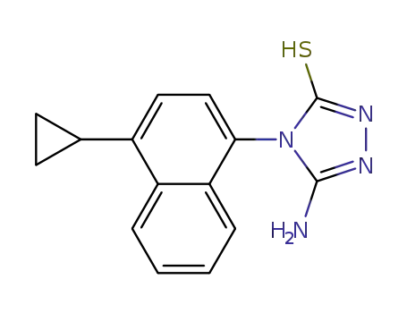 3H-1,2,4-Triazole-3-thione, 5-amino-4-(4-cyclopropyl-1-naphthalenyl)-2,4-dihydro  CAS 878671-96-6