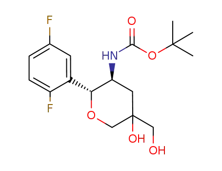 [(2R,3S)-5-hydroxy-5-hydroxymethyl-2-(2,5-difluorophenyl)tetrahydro-2H-pyran-3-yl]carbamic acid tert-butyl ester