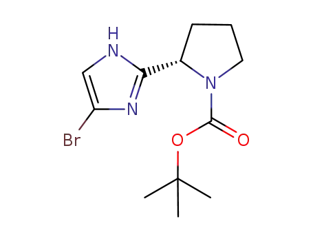 Molecular Structure of 1007882-59-8 ((S)-tert-Butyl 2-(5-bromo-1H-imidazol-2-yl)pyrrolidine-1-carboxylate)