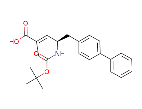 Molecular Structure of 1012341-48-8 ((R,E)-5-([1,1'-biphenyl]-4-yl)-4-((tert-butoxycarbonyl)aMino)-2-Methylpent-2-enoic acid)