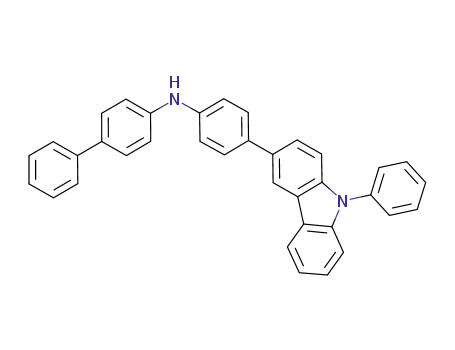 Molecular Structure of 1160294-96-1 (N-(4-(phenyl-9H-carbazol-3-yl)phenyl)biphenyl-4-aMine)