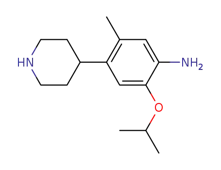 Molecular Structure of 1035230-24-0 (2-isopropoxy-5-Methyl-4-(piperidin-4-yl)benzenaMine)
